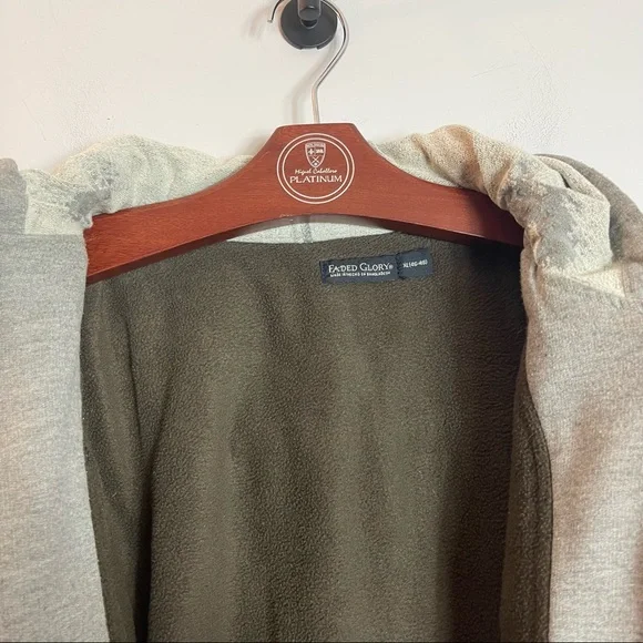 Faded Glory Mens Coat With Hoodie Size XLarge Hunter Green - Picture 7 of 12